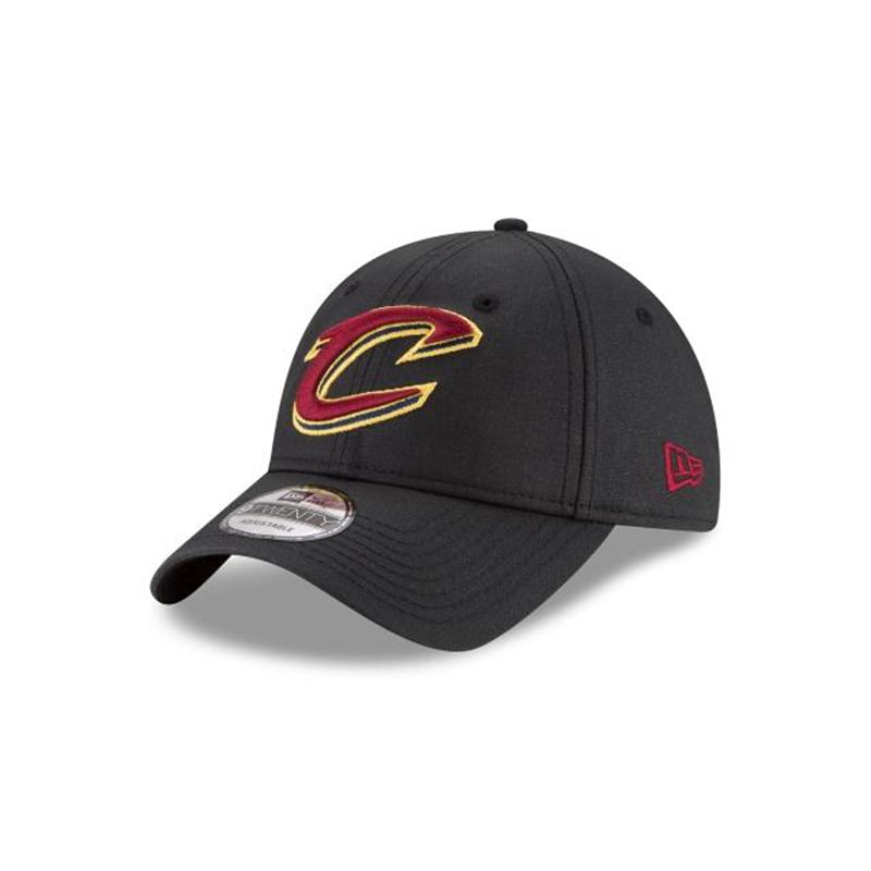 NBA Cleveland Cavaliers Waxed Canvas 9Twenty Adjustable (FGN4753) - Black New Era Caps